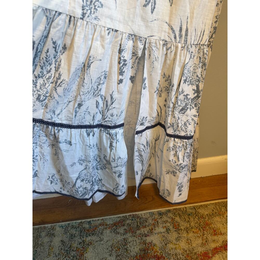 Sachin & Babi Paloma Gray and Ivory Toile Print Dress size 14 100% Cotton - Picture 10 of 13